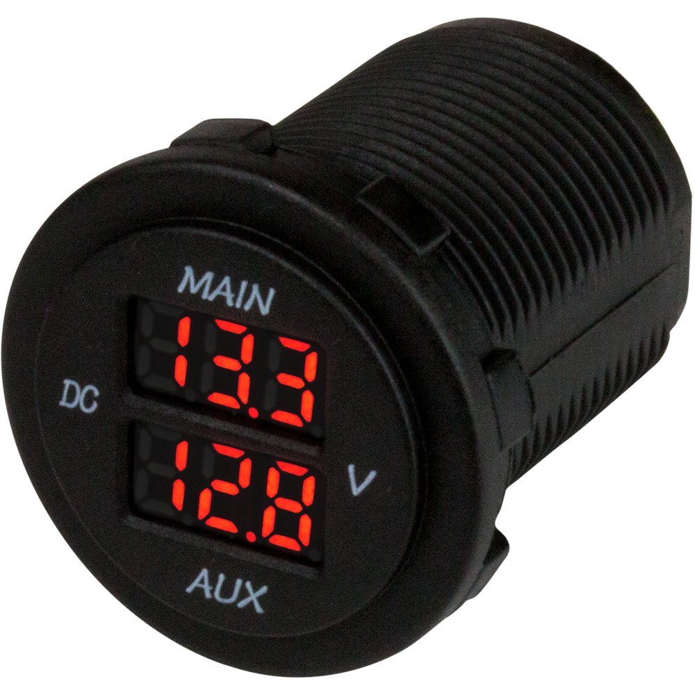 Sea-Dog Round Voltage Meter 5V-15VDC w/Rainbow Dial 1 Sea-Dog Round Voltage Meter 5V-15VDC w/Rainbow Dial product image