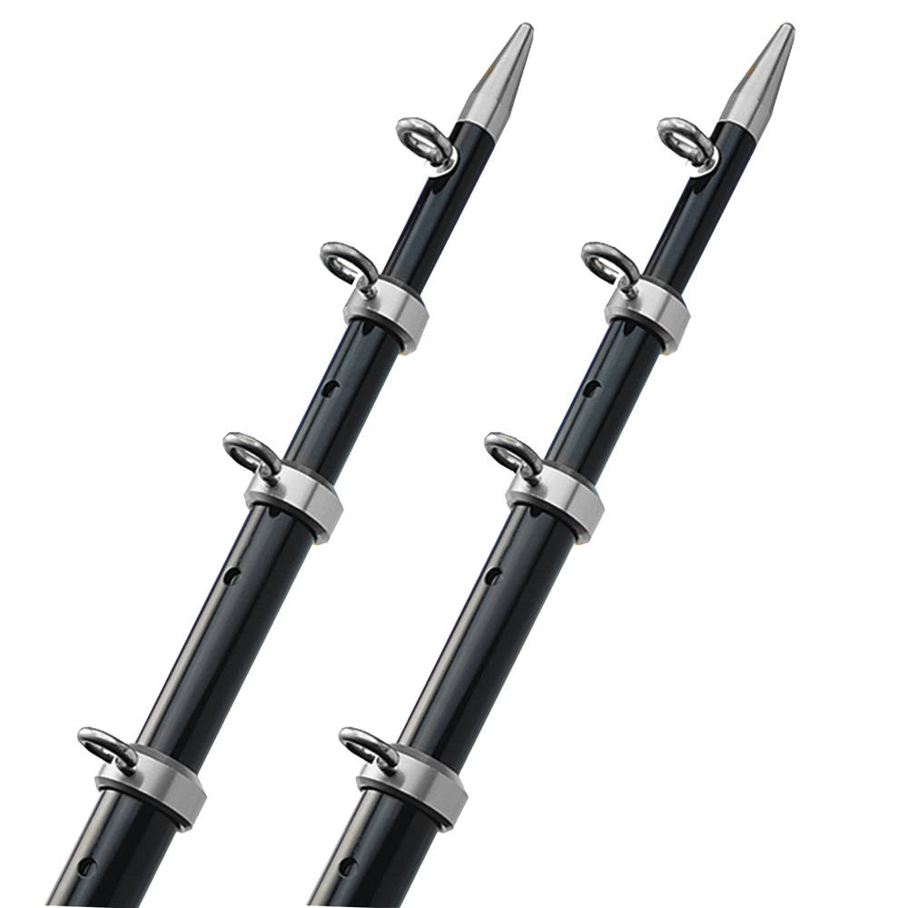 TACO 15' Telescopic Outrigger Poles HD 1-½" - Black/Silver 1 TACO 15' Telescopic Outrigger Poles HD 1-½" - Black/Silver product image