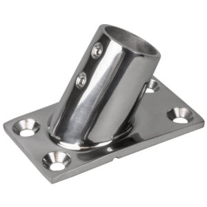 Sea-Dog Rail Base Fitting Rectangular Base 60° 316 Stainless Steel - 1-7/8" x 3-1/4" - 1" OD product image