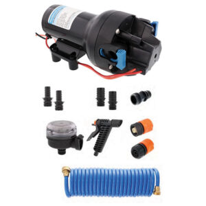 Jabsco HotShot HD5 Heavy Duty Washdown Pump Kit w/25' HoseCoil - 12V - 5GPM - 70PSI product image