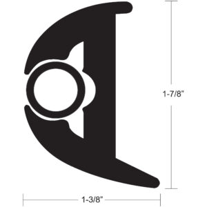 TACO Flex Vinyl Rub Rail Kit - Black w/Black Insert - 70' - 1-7/8" x 1-3/8" product image