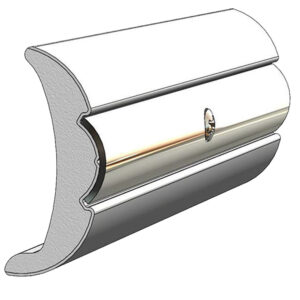 TACO Rigid Vinyl Flex-Core Rub Rail 2" x 7/8" - Frosty White 60' product image