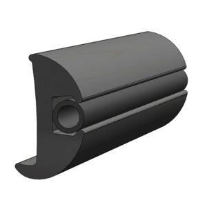 TACO Flexible Vinyl Black Rub Rail 1-1/16" x 1-7/8" 50'L product image