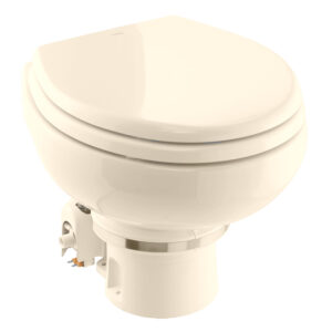 Dometic™ MasterFlush 7160 Bone Electric Macerating Toilet w/Orbit Base - Raw Water - 12V product image