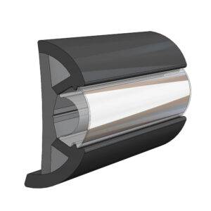 TACO Large SuproFlex Rub Rail 2.5" x 1" - Black product image