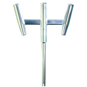 Tigress Triple Aluminum Kite Rod Holder - Straight Butt - Polished product image