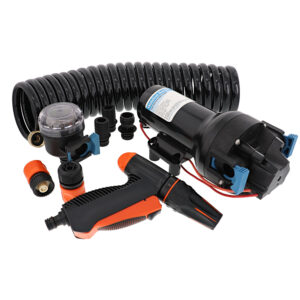 Jabsco HotShot HD6 Heavy Duty Washdown Pump w/25' HoseCoil - 12V - 6 GPM - 70 PSI product image