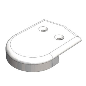 TACO 2" Rub Rail End Cap - White product image