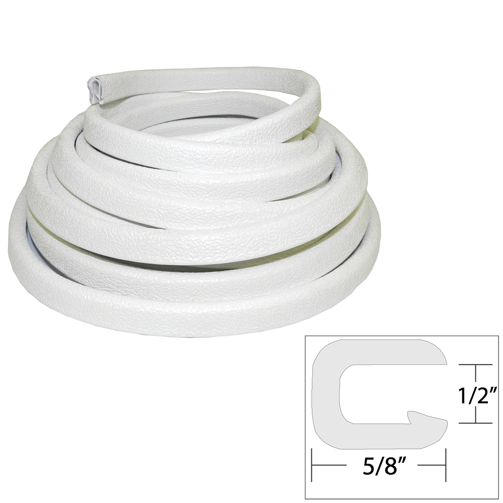 TACO Flexible Vinyl Trim - ½" Opening x ⅝"W x 25'L - White 1 TACO Flexible Vinyl Trim - ½" Opening x ⅝"W x 25'L - White product image