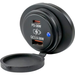 Sea-Dog Oval Surface Mount USB 3.0 & USB-C Power Socket product image