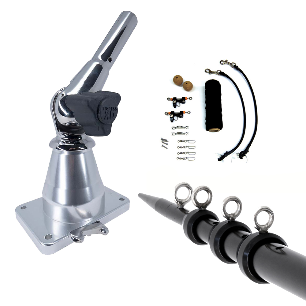 Tigress XD Bay Series Top Mount System - 15' - Aluminum Black Outriggers Deluxe Rigging Kit 1 Tigress XD Bay Series Top Mount System - 15' - Aluminum Black Outriggers Deluxe Rigging Kit product image