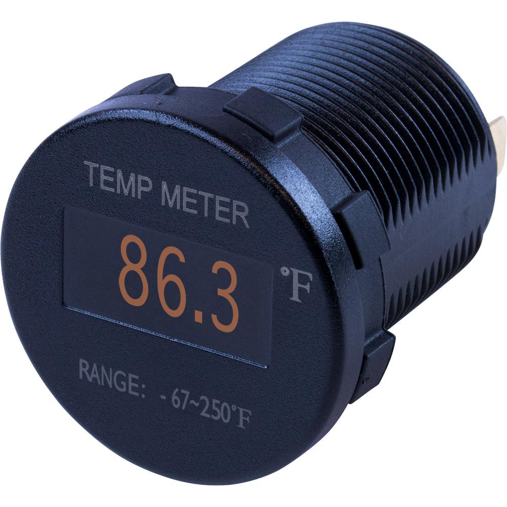 Sea-Dog Round OLED Temperature Meter Fahrenheit w/6' Lead 1 Sea-Dog Round OLED Temperature Meter Fahrenheit w/6' Lead product image