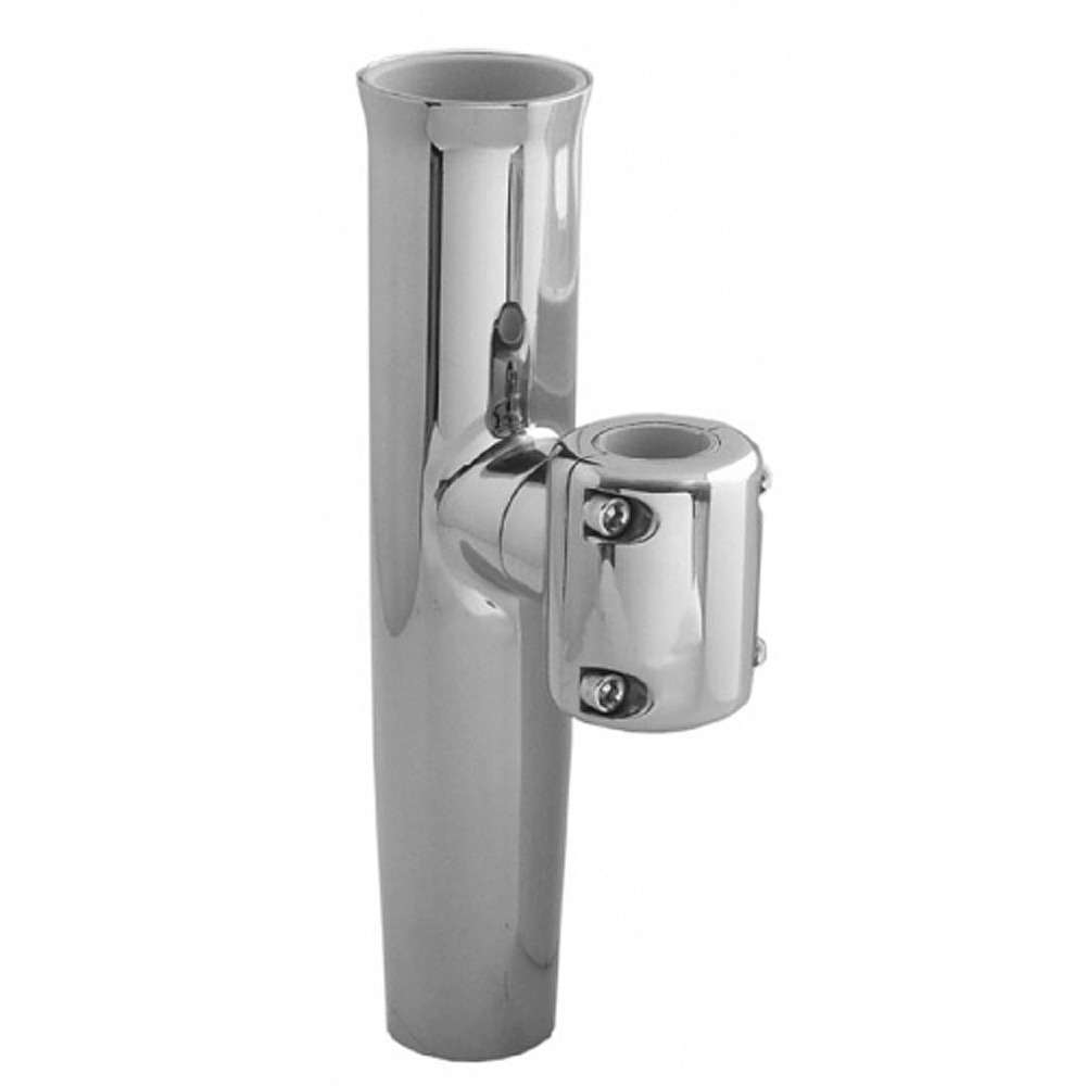 TACO Stainless Steel Clamp-On Adjustable Rod Holder - Fits 1-11/16" & 1-15/16" O.D. Pipe 1 TACO Stainless Steel Clamp-On Adjustable Rod Holder - Fits 7/8" & 1" O.D. Tubing product image