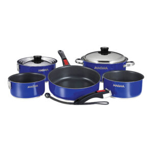 Magma Nestable 10 Piece Induction Non-Stick Enamel Finish Cookware Set - Cobalt Blue product image