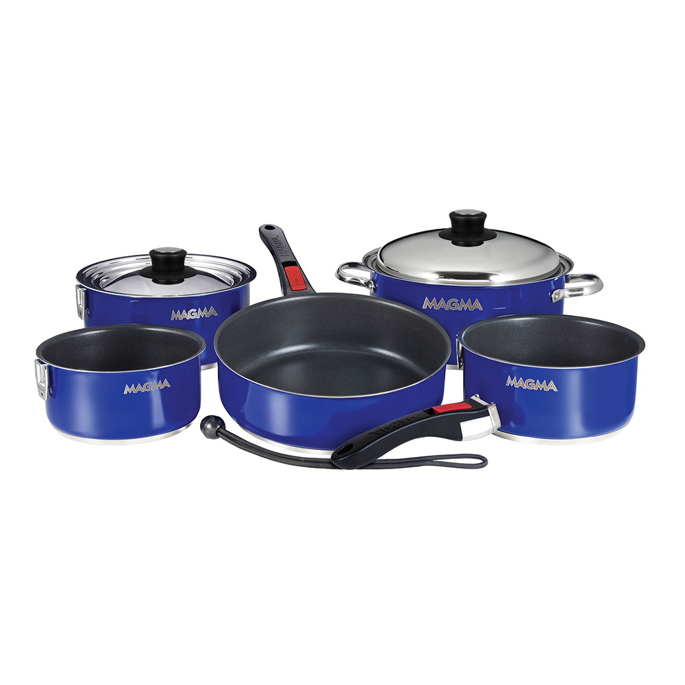 Magma Nestable 10 Piece Induction Non-Stick Enamel Finish Cookware Set - Cobalt Blue 1 Magma Nestable 10 Piece Induction Non-Stick Enamel Finish Cookware Set - Cobalt Blue product image