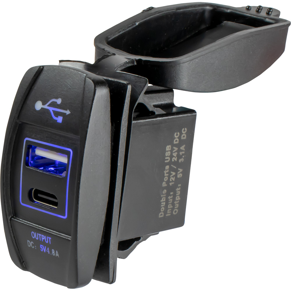 Sea-Dog USB & USB-C Rocker Switch Style Power Socket 1 Sea-Dog USB & USB-C Rocker Switch Style Power Socket product image