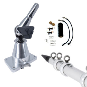Tigress XD Bay Series Top Mount System - 15' - Aluminum Silver Outriggers Deluxe Rigging Kit product image