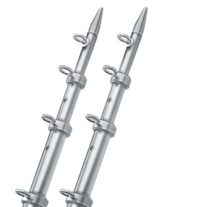 TACO 15' Silver/Silver Outrigger Poles - 1-1/8" Diameter product image