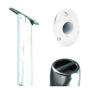 Tigress Oval Head SS Gunnel Mount Rod Holder - 30° - 9" product image