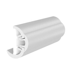 TACO SuproFlex Rub Rail Kit w/Flex Vinyl Overlay Insert - 1-5/8"H x 7/8"W x 60'L - White w/White Insert product image
