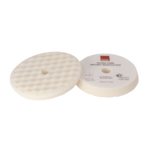 RUPES Velcro Waffle Ultra-Fine Polishing Foam Pad for Rotary Polishers 180 mm – White