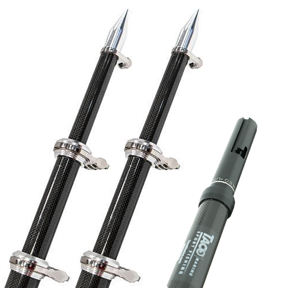 TACO 24' Carbon Fiber Twist & Lock Outrigger Poles f/GS-450, GS-500 & GS-1000 Bases - Black 1 TACO 24' Carbon Fiber Twist & Lock Outrigger Poles f/GS-450, GS-500 & GS-1000 Bases - Black product image