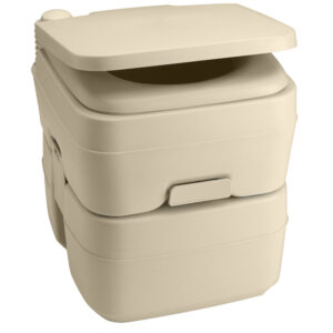 Dometic™ 965 Portable Toilet w/Mounting Brackets- 5 Gallon - Parchment product image