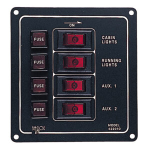 Sea-Dog Aluminum Switch Panel - Vertical - 4 Switch product image