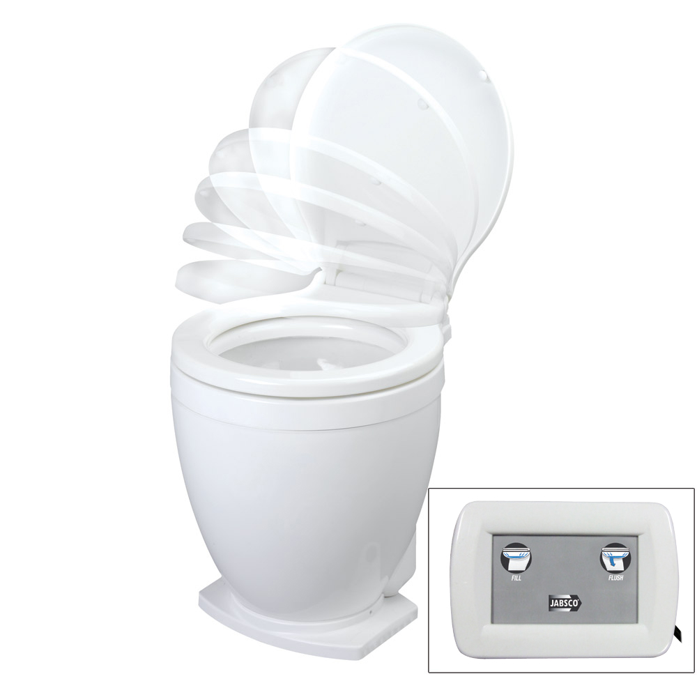 Jabsco Lite Flush Electric 12V Toilet w/Control Panel 1 Jabsco Lite Flush Electric 12V Toilet w/Control Panel product image