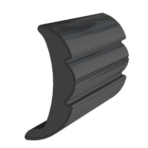 TACO Rigid Vinyl Flex-Core Rub Rail 2" x 7/8" - Black 60' product image