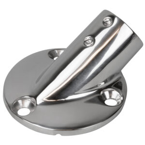 Sea-Dog Rail Base Fitting 2-3/4" Round Base 30° 316 Stainless Steel - 1" OD product image