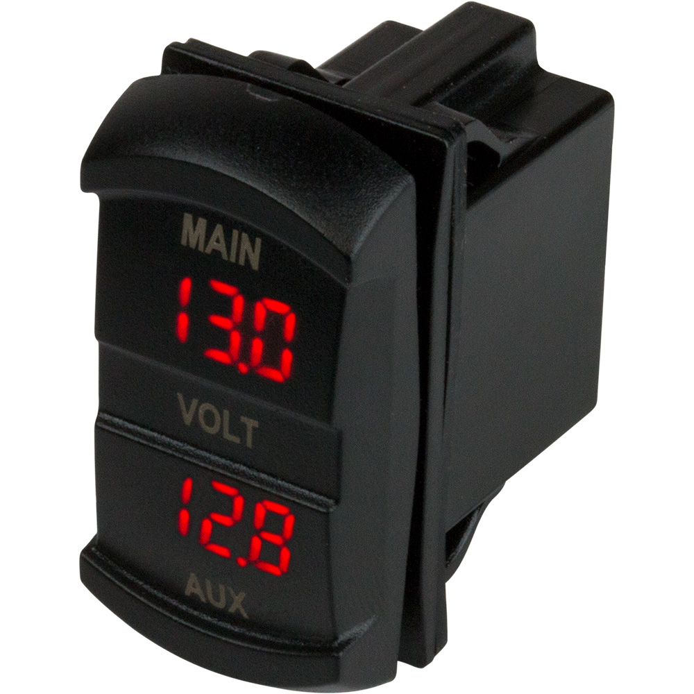 Sea-Dog Dual Volt Meter Rock Switch 10V-48VDC 1 Sea-Dog Dual Volt Meter Rock Switch 10V-48VDC product image