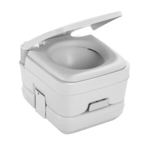Dometic™ 964 Portable Toilet w/Mounting Brackets - 2.5 Gallon - Platinum product image