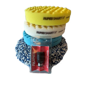 RUPES Double Sided Pad Kit – Blue, Yellow, White, Wool, 5/8" Connector