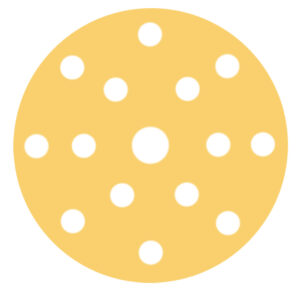 RUPES MULTIPURPOSE Paper Abrasive Discs 150 mm (6") – 15 Holes – P400 Grit — Box of 100 Pieces