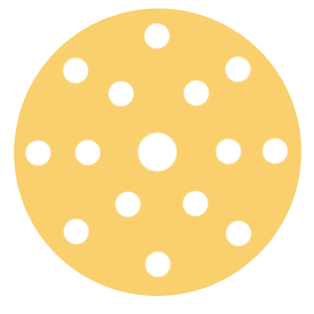 RUPES MULTIPURPOSE Paper Abrasive Discs 150 mm (6") – 15 Holes – P120 Grit — Box of 100 Pieces 1 RUPES MULTIPURPOSE Paper Abrasive Discs 150 mm (6") – 15 Holes – P400 Grit — Box of 100 Pieces