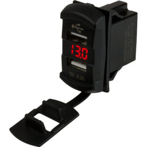 Sea-Dog Dual USB Rocker Switch Style Voltmeter w/Hidden Display product image