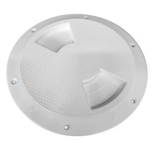 Sea-Dog Quarter-Turn Textured Deck Plate w/Internal Collar - White - 5" product image