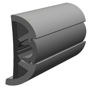 TACO SuproFlex Rub Rail Kit Gray w/Gray Insert - 2"H x 29/32"W x 80'L product image