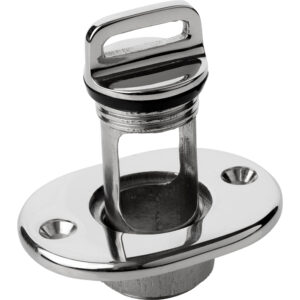 Sea-Dog Oblong Captive Garboard Drain & Plug - 316 Stainless Steel product image