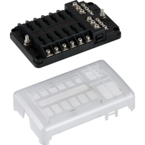 Sea-Dog Blade Style LED Indicator Fuse Block w/Negative Bus Bar - 12 Circuit product image