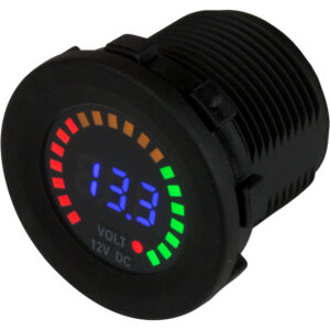 Sea-Dog Round Voltage Meter DC - 5V-15V w/Rainbow Dial product image