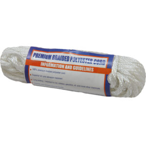 Sea-Dog Solid Braid Polyester Cord Hank - 1/8" x 50' - White product image