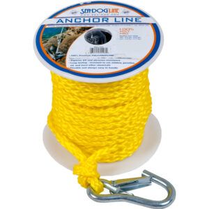 Sea-Dog Poly Pro Anchor Line w/Snap - 3/8" x 100' - Yellow product image