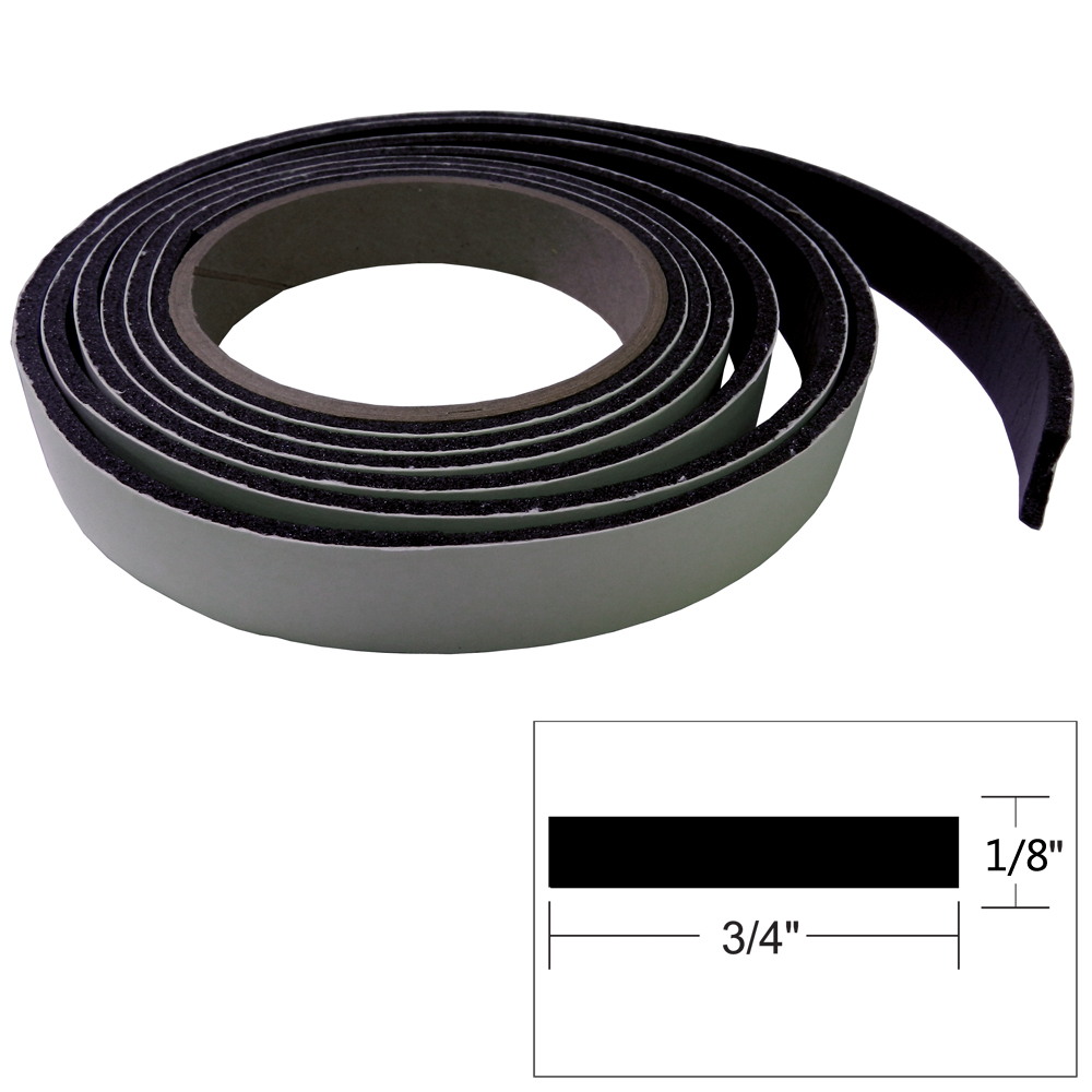 TACO Hatch Tape 8'L x ⅛"H x ¾"W - Black 1 TACO Hatch Tape 8'L x ⅛"H x ¾"W - Black product image