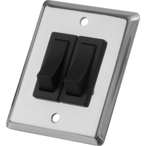 Sea-Dog Double Gang Wall Switch - Stainless Steel product image