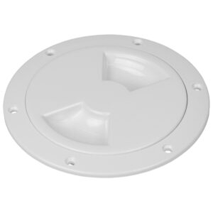 Sea-Dog Quarter-Turn Smooth Deck Plate w/Internal Collar - White - 8" product image