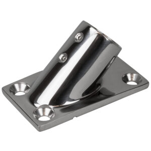 Sea-Dog Rail Base Fitting Rectangular Base 45° 316 Stainless Steel - 3-1/4" x 1-7/8" - 1" OD product image