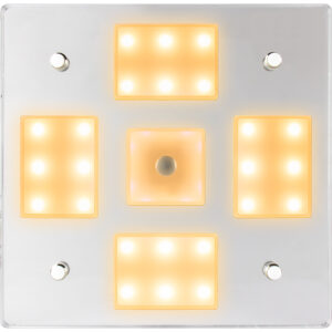 Sea-Dog Square LED Mirror Light w/On/Off Dimmer - White & Blue product image