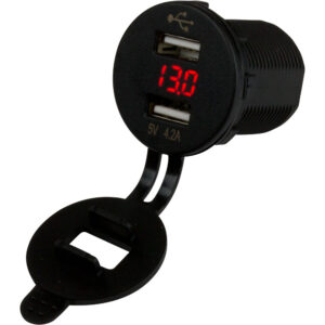Sea-Dog Dual USB Socket/Voltmeter w/Hidden Display product image